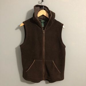 RL hooded fleece vest - size M